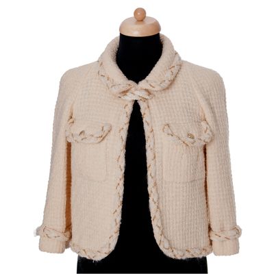 Chanel Classic Ivory Tweed Blazer 07A