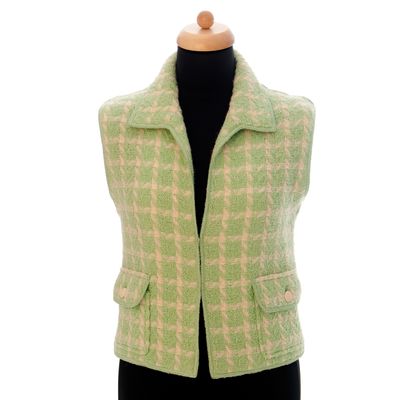 Chanel Green Tweed Vest 96P