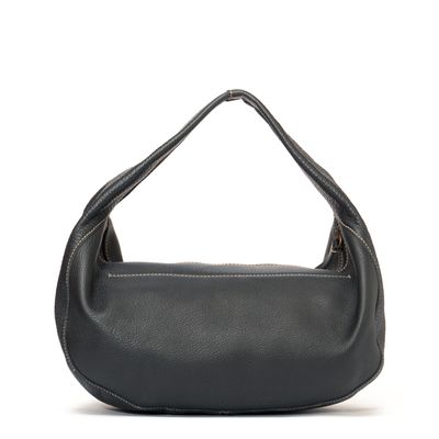 Miu Miu Black Pebbled Leather Hobo