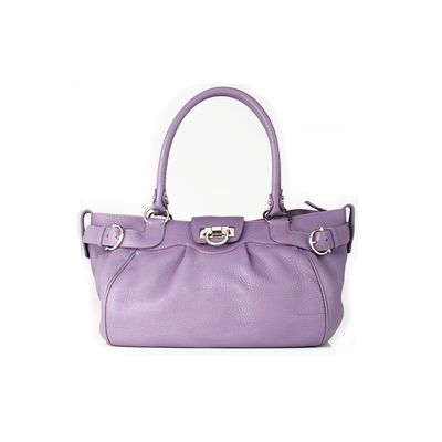Salvatore Ferragamo Marisa Purple Leather Satchel