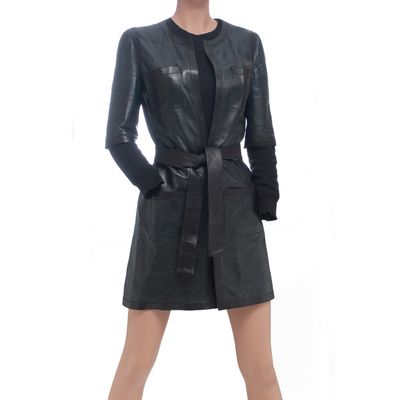 Chanel Leather Skirt Suit 06A