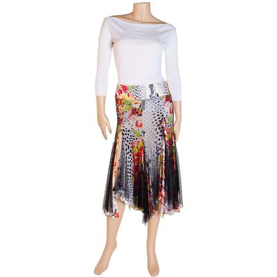 Just Cavalli Multicolor Flared Skirt