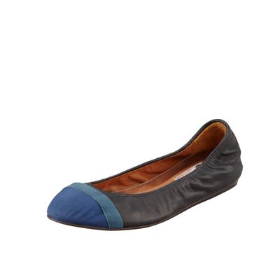 Lanvin Ballet Flats with Gros Grain Captoe