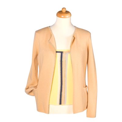 Chanel Cashmere Metallic-Trimmed Twinset