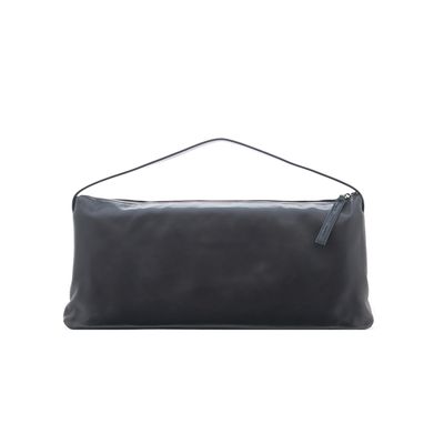 Gianfranco Ferre Black Leather East West Handbag