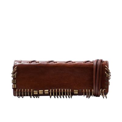 Yves Saint Laurent Brown Leather Clutch