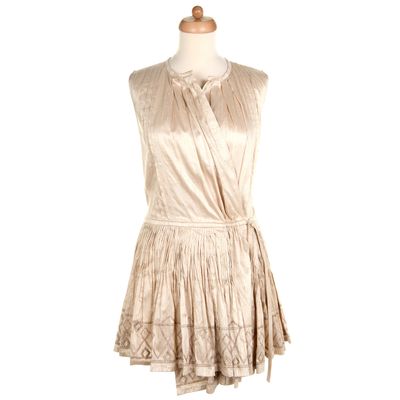 SS 2006 Dries Van Noten Runway Ivory Silk Wrap Top