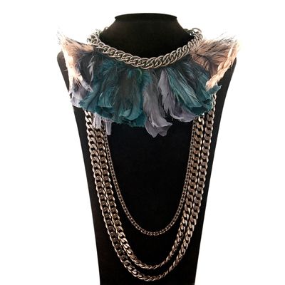 Lanvin Feather Chainlink Necklace