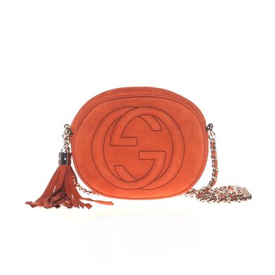 Gucci Brown Suede Soho Mini Chain Bag