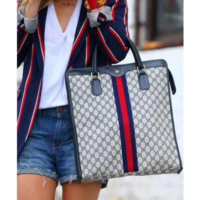 Vintage Gucci Monogram Tote Bag