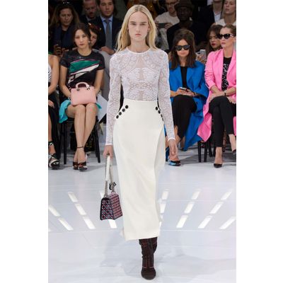 Christian Dior Off White Midi Skirt