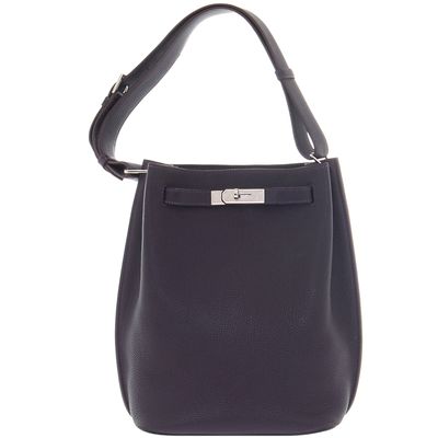 Hermès Purple Togo Leather So Kelly 22 Bag