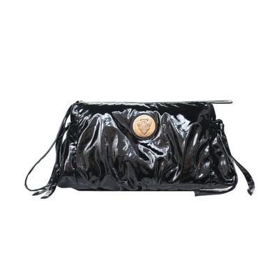 Gucci Black Patent Leather 'Hysteria' Clutch
