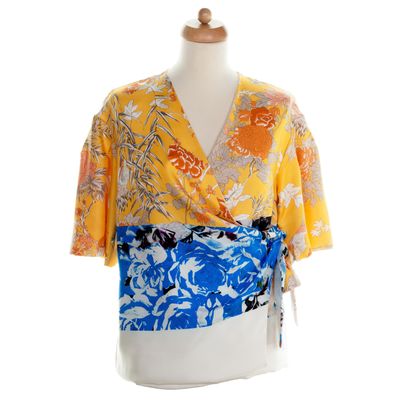 SS 2008 Dries Van Noten Silk Wrap Top