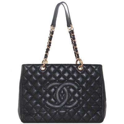Chanel Black Caviar GST Grand Shopping Tote GHW