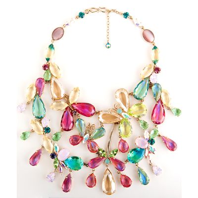 Philippe Ferrandis Pastel Coloured Crystal Necklace