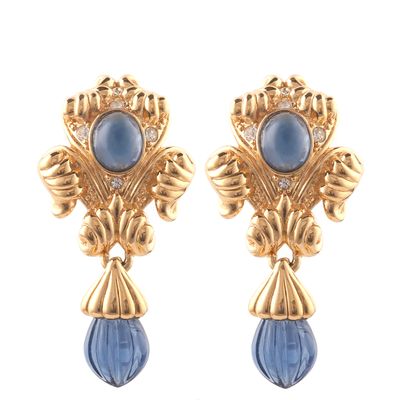 Nina Ricci 'Faux Sapphire' Oorclips