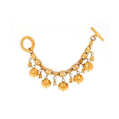 Céline Arc De Triomphe And Globe Charm Bracelet