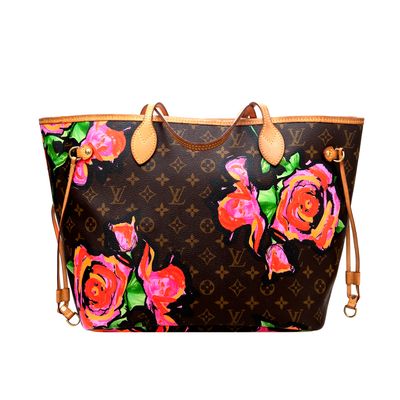 Louis Vuitton Monogram Graffiti Roses Neverfull MM Bag - Limited Edition