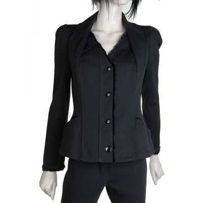 Fall 2005 Christian Dior Runway Black Wool Blazer