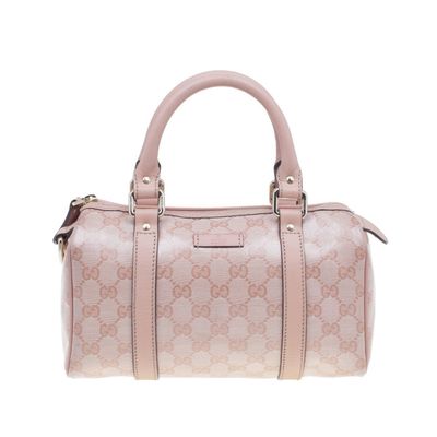 Gucci Kristal Roze Kleine 'Joy Boston' Tas in Guccissima Leder