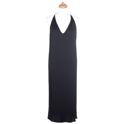 The Row Black Pleated Dress
