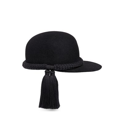 Lanvin Braided Rope Tassel Cap - Runway