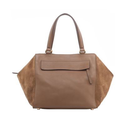 Fendi Brown Suede Leather 'Boston' Bag