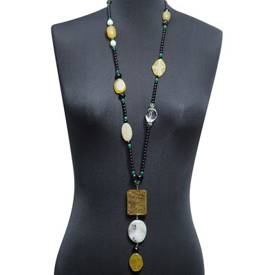 Philippe Ferrandis 'Orient Express' Jade Amulet Necklace