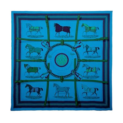 Hermès Carré Dip-dye 'Couvertures & Tenues de Jour' Jacques Eudel