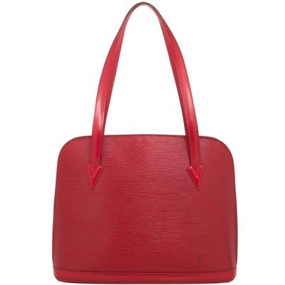 Louis Vuitton Lussac Tote Bag in Red Epi Leather