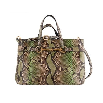 Gucci Bright Bit Multicolor Snakeskin Top Handle Tote