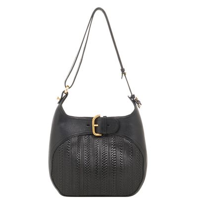 Delvaux Black Souverain Toile de Cuir Shoulder Bag