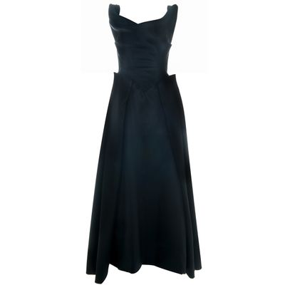 Vivienne Westwood Gold Label Special Black Silk Evening Gown