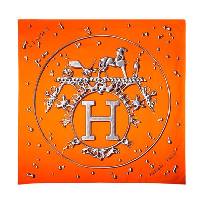 Hermès Carré 90 'Vif Argent'