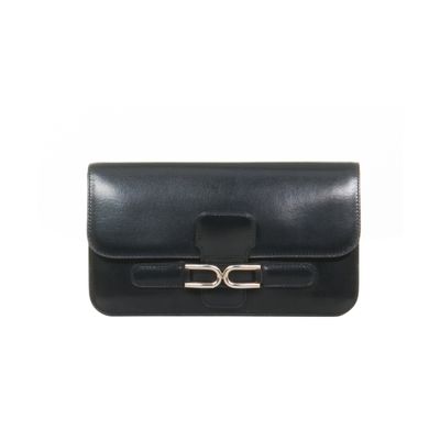 Delvaux Vintage Black Leather Continental Wallet
