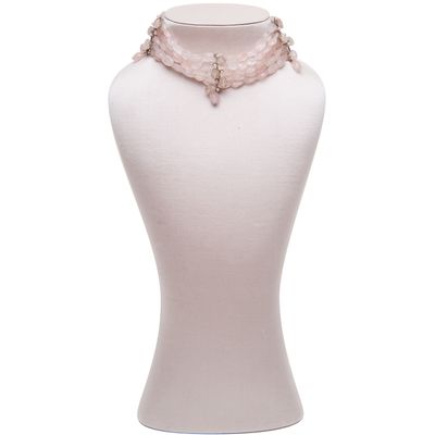 Siman Tu Five Strand Rosequarz Choker