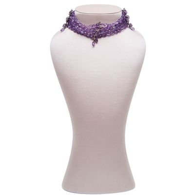Siman Tu Five Strand Amethyst Choker