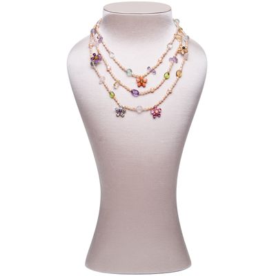 Siman Tu 24K Gold Plated 3-Strand Necklace