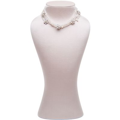 Siman Tu Five Strand Moonstone Freshwater Pearl Necklace