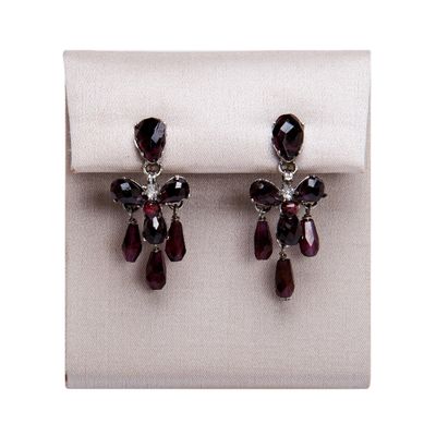Siman Tu Garnet Drop Earrings