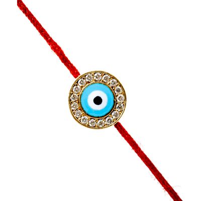 Aaron Basha Evil Eye with Diamonds on a Red Cord