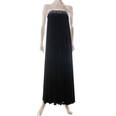 1970's Emilio Pucci Black Strapless Evening Gown
