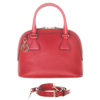 Gucci GG Charm Red Mini Dome Crossbody Bag