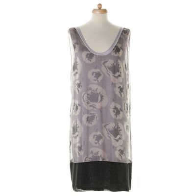 Dries van Noten Silk Sheer Overlay Dress