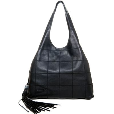 Chanel Square Stitch Tassel Large Hobo Bag