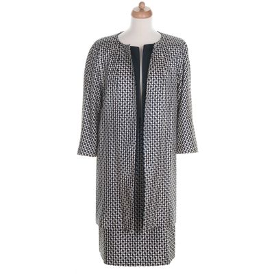 SS 2010 Dries van Noten Silk Geometric Print Skirt Suit