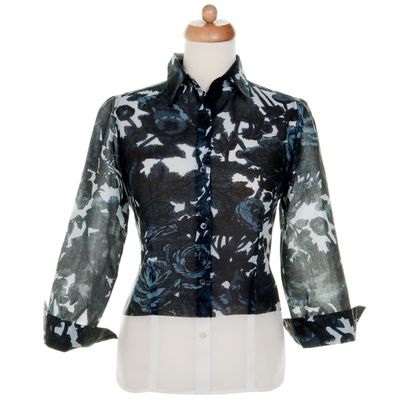 SS 2008 Dries Van Noten Abstract Print Blouse