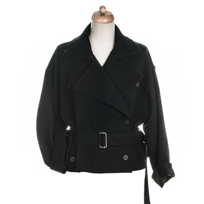 SS 2014 Dries Van Noten Runway Black Belted Jacket