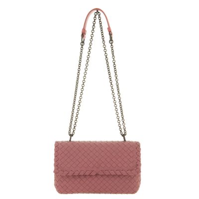Bottega Veneta Baby Olimpia Dusty Rose Intrecciato Nappa